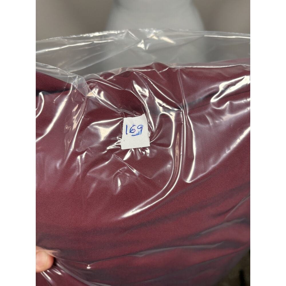 JJ's House NWT Mermaid Burgundy Long Prom Zip Asymmetric Sleeve Dress Size 4 - Picture 9 of 9